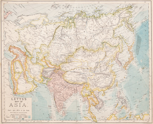Asia map 1884